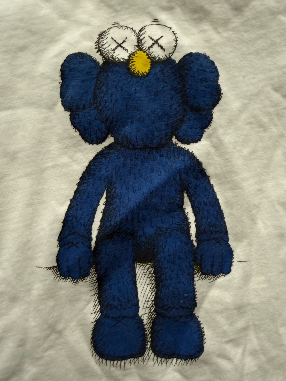 Uniqlo x KAWS White Kids Short Sleeve Tee with Blue Character Graphic (2 Shirts) - Picture 2 of 6